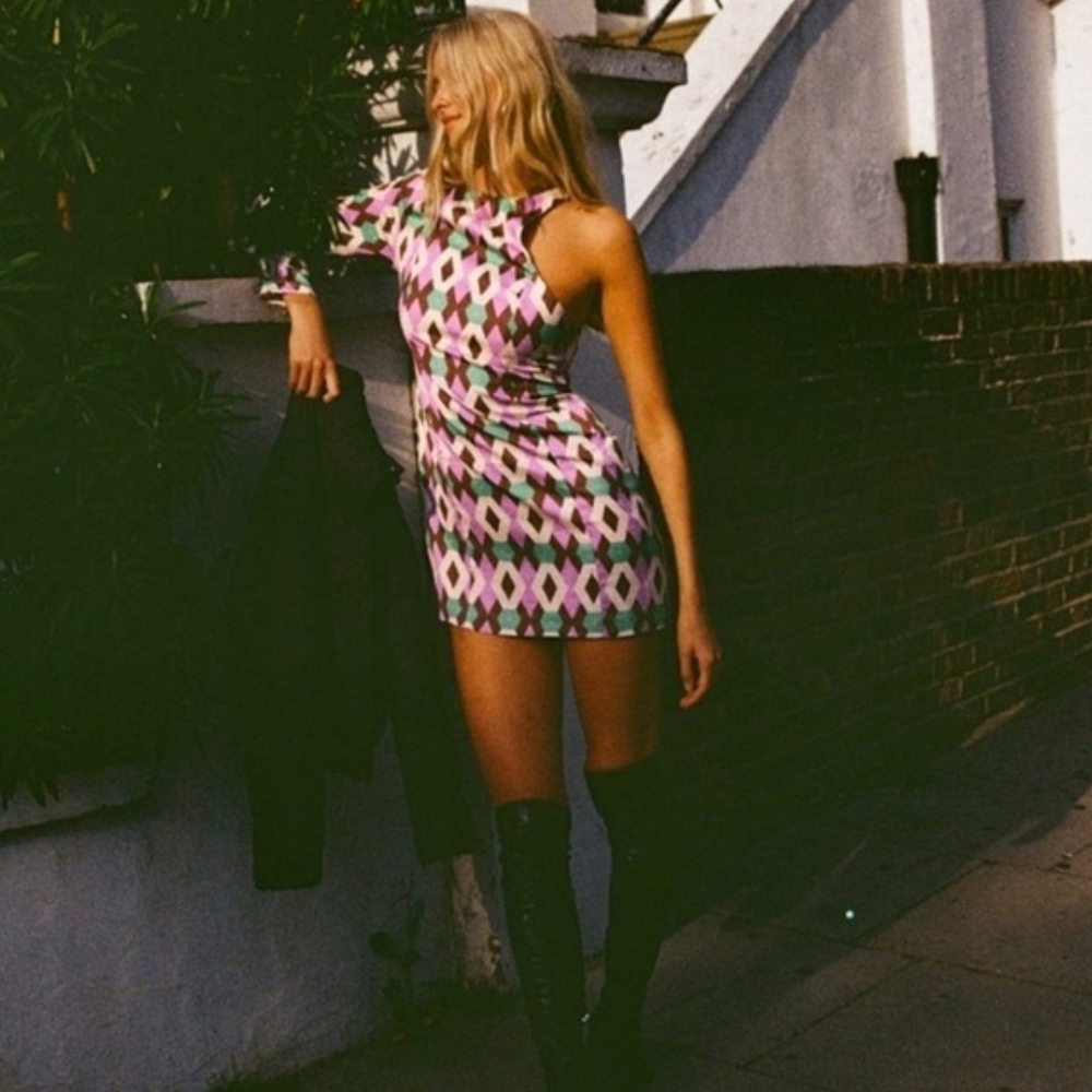 Zara Geometric Pattern Dress Size: S
